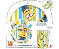 Minions, Gru Mi Villano Favorito Set desayuno melamina sin orla 3 piezas (Stor 89890)