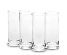 Vasos altos de plástico para bebidas, 12 onzas, vasos altos de hiball para niños, vasos de agua de acrílico, para adultos y bebidas, sin BPA, para cóctel, zumo, cerveza, vino y whisky transparente