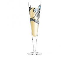 RITZENHOFF 0.2 Litre Olaf Hajek Pfau Champus White Label Champagne Glass with Napkin