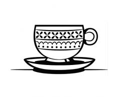 Darice - Plantilla para grabar en relieve (10,8 x 14,6 cm) - Taza y platillo, acrílico, multicolor, 3