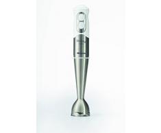 Ariete Pimmy 1602720886-Batidora de Varilla, Picador, Color Plata, 500 W, Acero inoxidable, Blanco