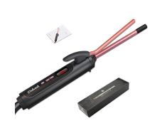 Wirhaut rizador de pelo, de 9 mm de pelo Curling Wand, temperatura 120-220 ℃ ajustable, 10s rápida Calefacción, rizador de pelo profesional con pantalla LED