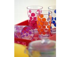 Zak ! Designs 1029-0650 - Vaso (plástico SAN, 20 cl), diseño de lunares, color naranja