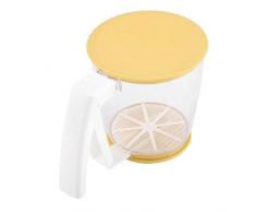 TOPINCN Amizador de Harina Tamiz para harinaMano Malla en Polvo Utensilios para Hornear Herramientas con Tapa en la harina de tamiz Inferior