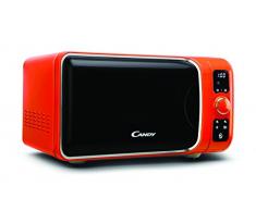 Candy EGO-G25DCO - Microondas con grill, 25 L, 900 W / 1000 W, 6 programas automáticos, color naranja, 29,1 x 49,8 x 41 cm