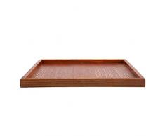 FTVOGUE Plato Cuadrado De Madera Maciza Bandeja de té Plato de Madera Café Sushi Bocadillos Sirviendo la Placa para Cafe Restaurant(30 * 30cm)