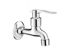 Deante BEZ 122L - Grifo cromado para agua fría o mezclada (1/2, aireador y adaptador), color gris
