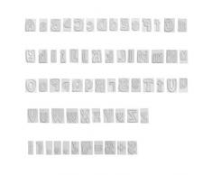 Cortador de Galletas Letras (64 piezas) - Moldes Galletas A-Z 26 las Mayúscula, 26 las Minúsculas y 12 Símbolos (2cm)