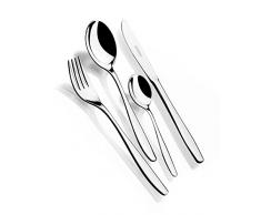 Monix Zurich - Set 49 piezas cubiertos de acero inox 18/10 con estuche Nogal (12 comensales)