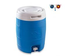 Garrafa térmica para agua Spring Plastime, de color azul o verde, para camping, deportes, tiempo libre, playa, vacaciones. Fabricada en Italia