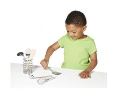 Melissa & Doug- Lets Play House Stir & Serve Utensilios Cocina de Juguete, Color plateado (19351) , color/modelo surtido