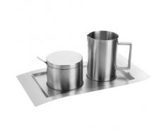 Esmeyer 400-1655 Juego de Azucarero Y Jarra para Leche Wave, 4 Piezas