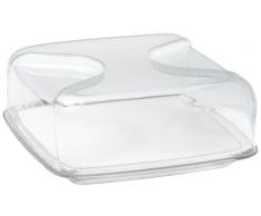 Guzzini Quesera cuadrada Gocce 25,5 x 25,5 x h11,5 cm