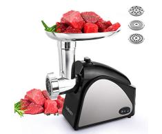 COOCHEER 53321 Picadora de Carne, 2000 W, Plástico, Plata