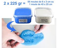 Cleopatre - LCC22-450-E1 - Pasta de silicona para hacer moldes, bicomponente, 2 x 225 gr