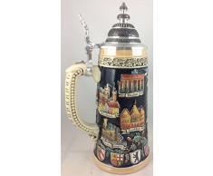 Jarra de cerveza alemana ciudades, jarra 1 litro ZO 1944/906