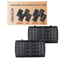 Acoplador De Back automática (nogal Panadero Bac de 3000 nogal Maker Gofrera 12 - Placas Intercambiables Waffel