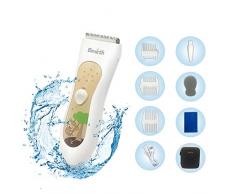 Bimirth Maquina Cortar Pelo para Bebe, Cortapelos Silencioso para Niños, en Bolsa para Fácil Almacenamiento, Recargable por USB, Resistente al Agua, 3 Peines Guía, con Safe Ceramic Blade (With Bag)