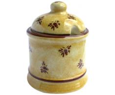Brixton Pottery - Tarro para miel (cerámica), diseño de abejas, color rosa