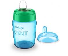 Philips Avent SCF553/05 - Vaso con boquilla de silicona para niño, válvula antigoteo, sin BPA, para 9 meses, 260 ml, color verde
