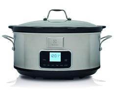 Electrolux ESC7400 Olla de cocción lenta con display digital y 6,8 l de capacidad, 235 W, 6.8 litros, Gris