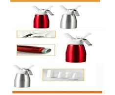 Dispensador de crema de sifón de 0.5L creador de crema jeringa de crema + 3 boquillas de aluminio