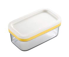 YMYGBH Mantequillera Porcelana Contenedor De Mantequilla Caja De La Cocina Arquero Local De Corte Queso De Almacenamiento Rectángulo Sellado Del Plato Portátil Con Tapa De Alimentos