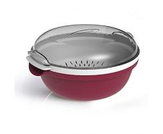 Bama Cooky Recipiente Para La Cocción En Microondas, Plástico Roja