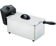 Bastilipo FE-2000 Freidora, 2000 W, 3 litros, Acero Inoxidable, Negro/Gris