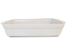 Guardini, Ceramica, Fuente para Horno Rectangular Grande de 36x24cm, Material: Cerámica. Color Blanco.