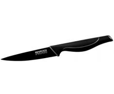 Nirosta Cuchillo Multiusos Wave. Polipropileno, elástomero y acero inoxidable con revestimiento antiadherente. Negro y gris. 12-24cm. 1ud.