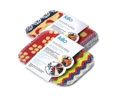 Kilo Estropajo antiarañazos, Multiusos, Respetuoso con el Medio Ambiente, 2 Unidades, Multicolor, 17x13cm Set of 2