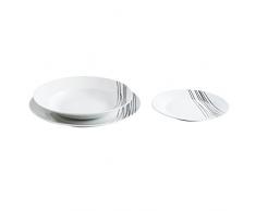 Quid Jazz - Vajilla de porcelana, 6 servicios, Apta para microondas y lavavajillas