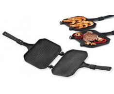 Ilsa 650 - Grill-Sandwichera antiadherente, color negro