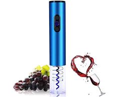BBZZ Botella de Vino abridor de Vino abridor eléctrico de Acero Inoxidable eléctrico automático de Vino del abrelatas Entre los entusiastas de la Hoja de Corte de Vino Anillo Eléctrico,Azul