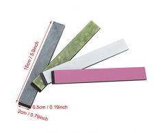 Piedra afiladora de cuchillos, 3000 granos, 5000 granos, 8000 granos, 10000 granos, colorida, con base para el afilador de cuchillos de ángulo fijo, 4 unidades