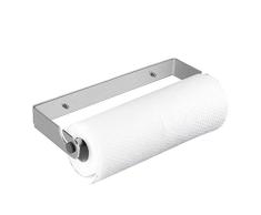 Portarollos Cocina, Adhesivo Portarrollos de Cocina Debajo Del Gabinete Dispensador Soporte para Papel, Acero Inoxidable, 30.5cm