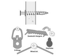 BCK-10 doble-pelador con cabezal garra de oso tornillos para dientes de sierra y anilla en D, dorado, 10-Pack