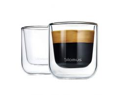 Blomus – Juego de 2 Vasos de Latte Macchiato Nero (65 mm)