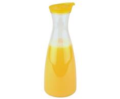 APS 10774 Jarra / jarra, 11 cm Ø, H: 30cm, jarra tapa de PP PC 1,6 litros, amarillo, tornillo con cierre hermético al aroma
