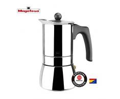 MAGEFESA Genova – La cafetera MAGEFESA Genova está Fabricada en Acero Inoxidable 18/10, Compatible con Todo Tipo de Cocina. Fácil Limpieza (Cromado, 10 Tazas)