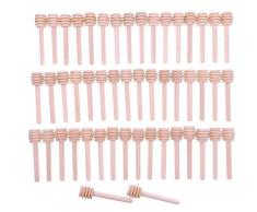CHSYOO 20 x Cuchara miel madera 16cm Miel madera Dipper Sticks drizzler para bodas Cumpleaños Tarro miel Fiesta Favoritos Regalo regalo