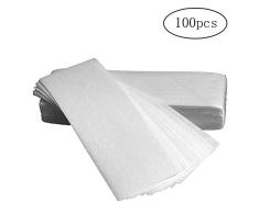 TYY-guang 100 PCS Cera Profesional Bandas depilatorias Tiras de Cera de depilación Facial Cuerpo Bandas no Tejidas Cera Tira Blanca