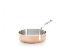 De Buyer 6436.20 - Cazo de cobre (revestimiento inoxidable de 2 mm, mango de acero fundido)