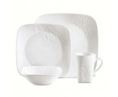 CORELLE Darna 1107902-Vajilla, Set de 16 Piezas, Compuesto, Multicolor, 22 cm