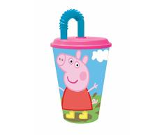 Pig-52830 Peppa Pig - Plastico value 430ml vaso caña (Stor 52830), Multicolor