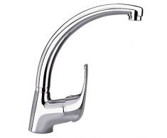 Clever Panam Urban - Monomando fregadero vertical, caño Tubo, color cromado