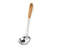 DealMux Mango de Madera Cantina Chef de Cocina Utensilio para cocinar Sopa de Salsa Cucharón 35.5cm Longitud