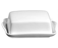 Ritzenhoff & Breker 019490 Bianco - Mantequillera de porcelana, color blanco