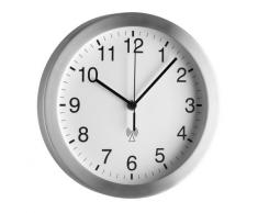 TFA 98.1091 - Reloj de pared controlado por radio, color plateado